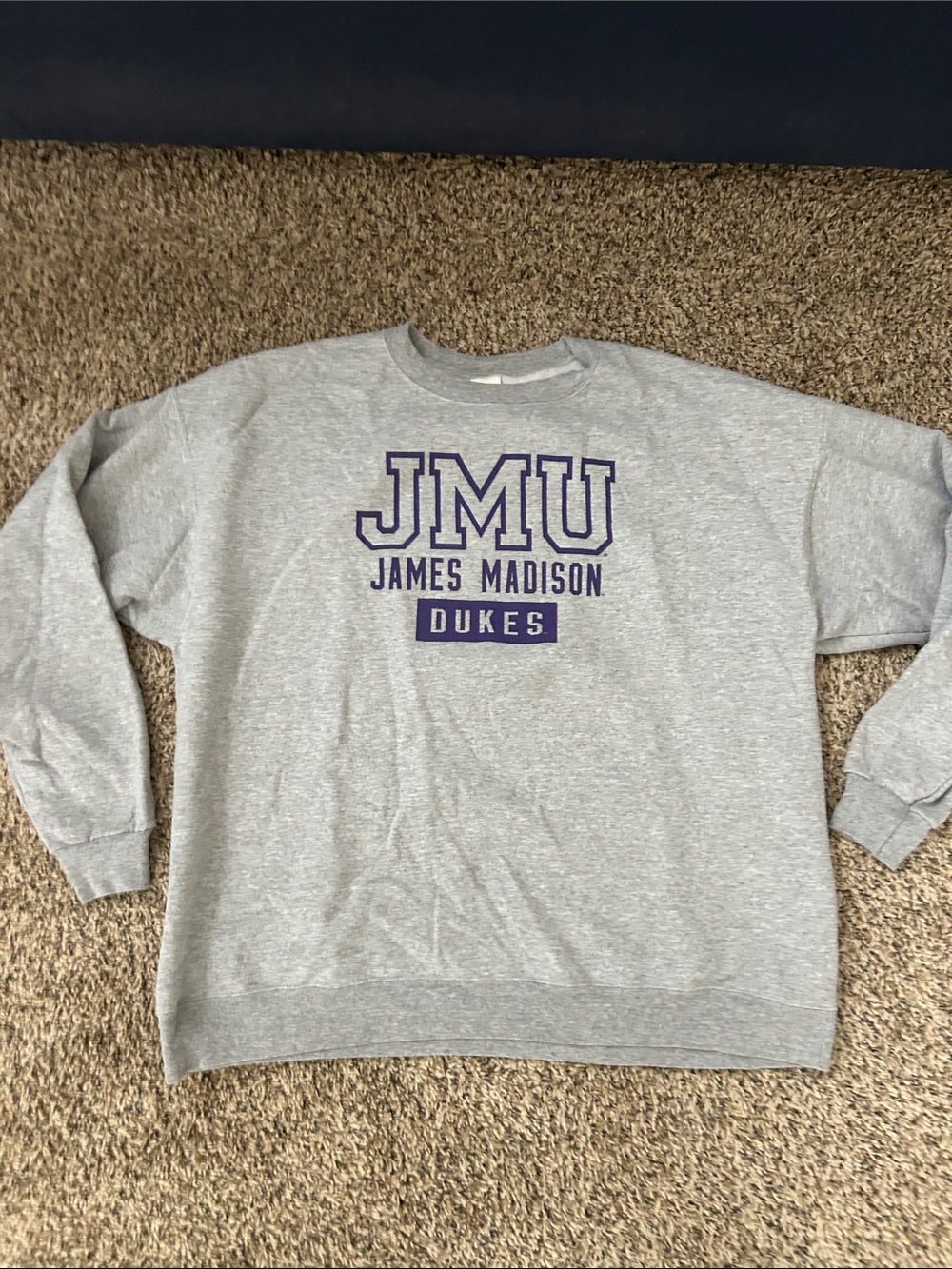 JMU James Madison Dukes Gray Crewneck Sweatshirt XL